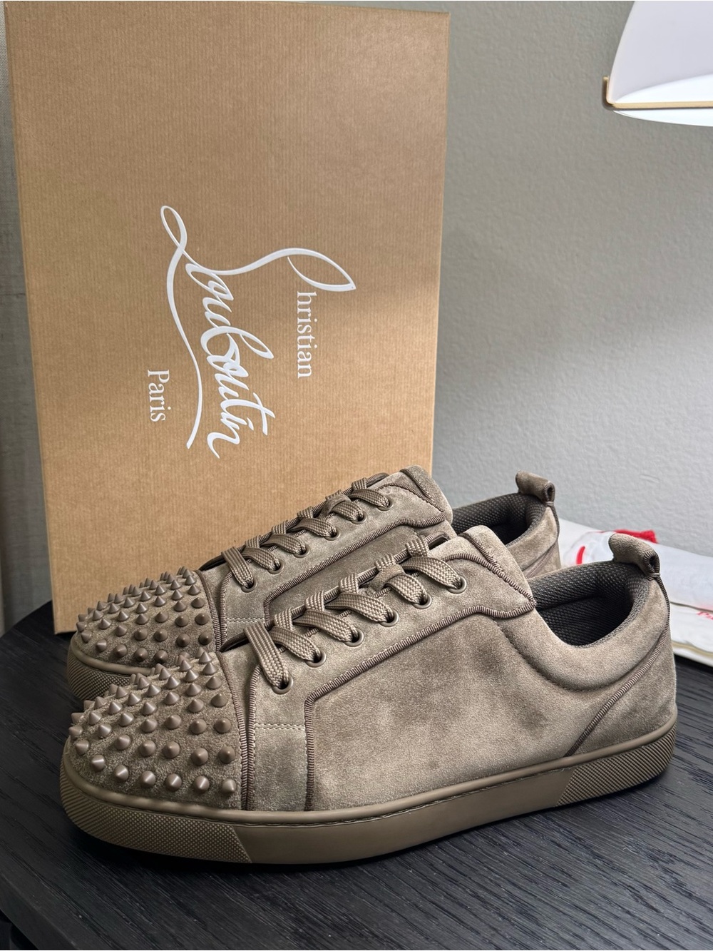 Christian Louboutin Louis Junior Spikes Orlato Sneakers Silex Gray